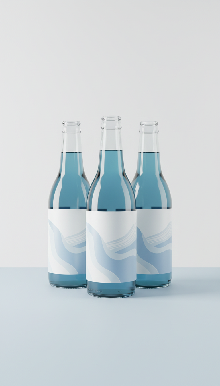 Glass Bottle Trio Set 330ml Elegant